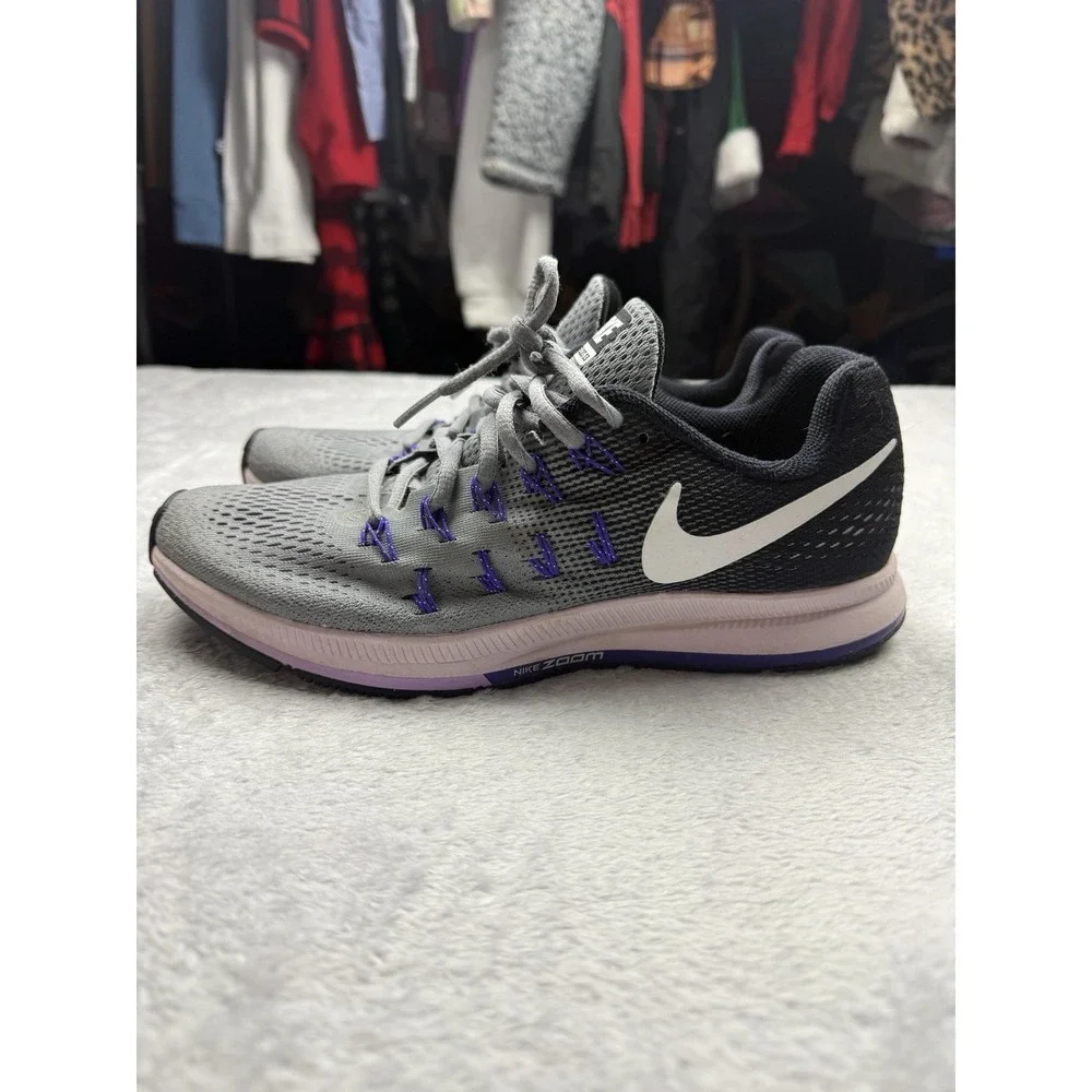 Nike Air Zoom Pegasus 33 Stealth Low Top Lace-Up Running Sneaker 831356-003
